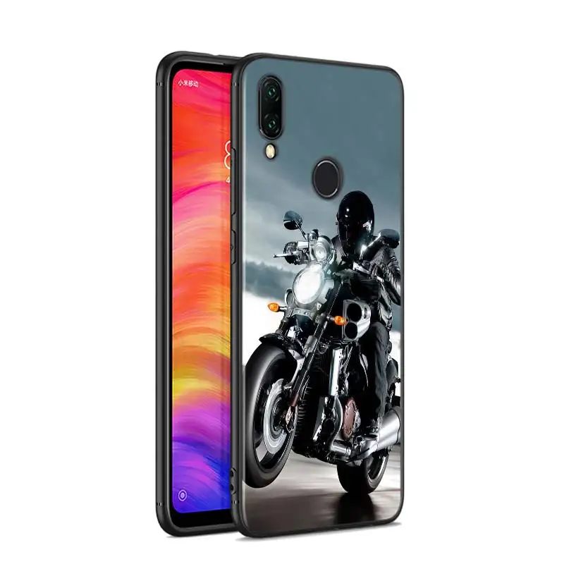 Черный силиконовый чехол для moto внедорожный мотоцикл для Xiaomi Redmi Note 8 7 6 5 4X4 K20 Pro 7A 6A 6 S2 5A плюс Чехол для телефона - Цвет: Style 07