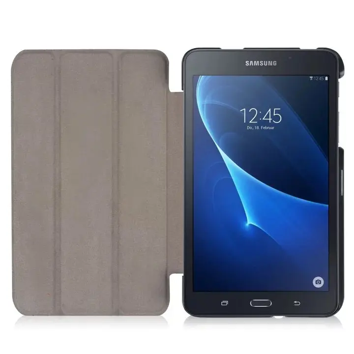 Ультратонкий чехол 3-папка Folio Stand PU кожаный магнитный чехол для Samsung Galaxy Tab A6 SM-T280 SM-T285 7," планшет