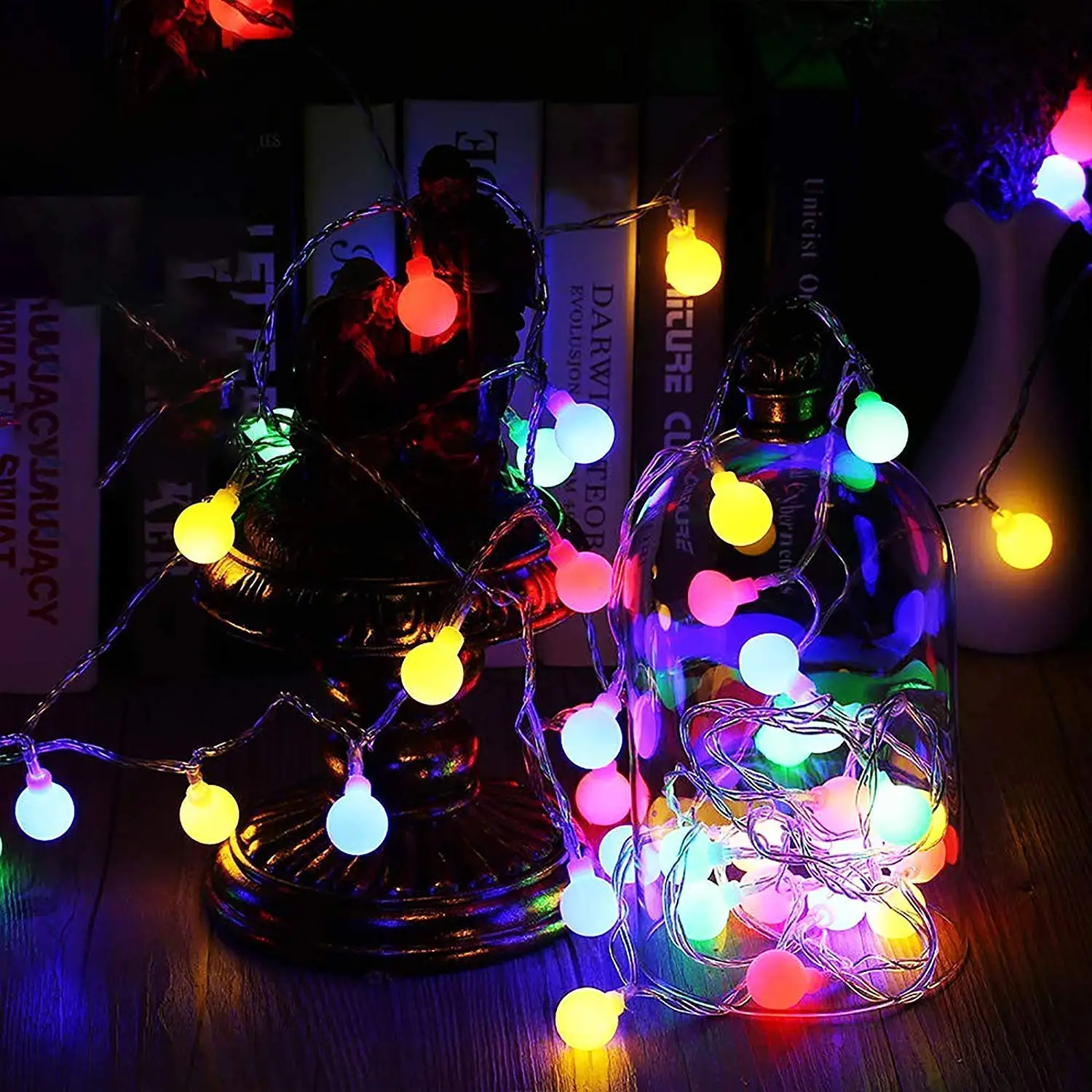 80 Led шар струнный светильник s свадебный Сказочный светильник Рождественский наружный внутренний 3 м 5 м 10 м Батарейная гирлянда Праздничная Вечеринка сад деко дом