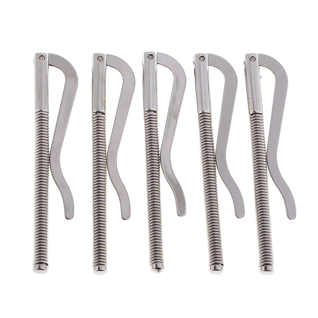 5Pcs Silver Metal Money Clip Holder Bar Wallet Replacement Spring Clamp Leathercraft Accessories DIY Leather Craft Tool 