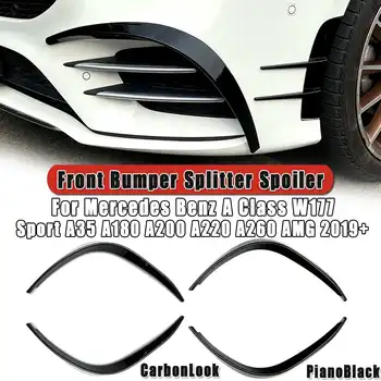 

Front Bumper Splitter Spoiler Fog Light Canard For Mercedes for Benz A Class W177 Sport A35 A180 A200 A220 A260 for AMG 2019+