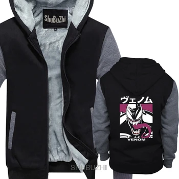 

Marvel Venom Japanese Kanji Character Mens Graphic hoody Black Size S-5xl Winter hoodys New Fashion hoodies sbz8160