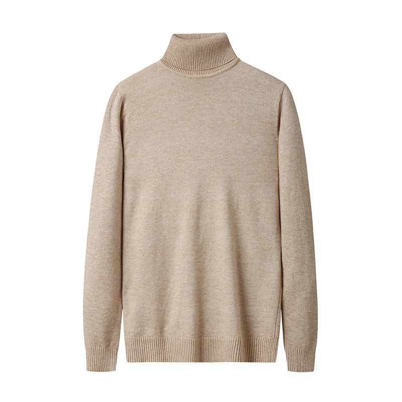 GustOmerD 2019 Winter Mens Turtleneck Sweater Casual Warm Pullovers Men Fashion Clothes Off White Sweater Men
