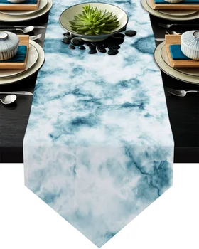 

Marble Design Pattern Table Runner Home Party Dining Table Decorative Wedding Table Decoration Flower Cake Tablecloth