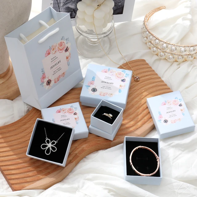 Boîte cadeau en carton pour bijoux faits à la main, emballage pour bracelet,  collier, boucles d