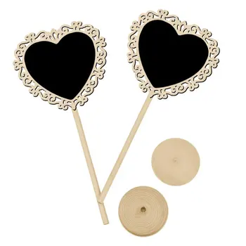 

10 Pieces Heart Mini Blackboard Chalkboard Message Wedding Party Table Decoration Stand