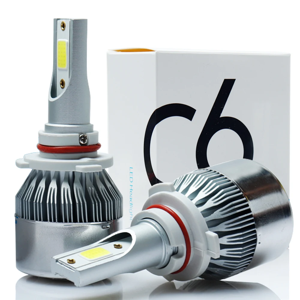 C6 H1 H3 Led Headlight Bulbs H7 LED Car Lights H4 880 H11 HB3 9005 HB4 9006 H13 6000K 72W 12V 7200LM Auto Headlamps | Автомобили и