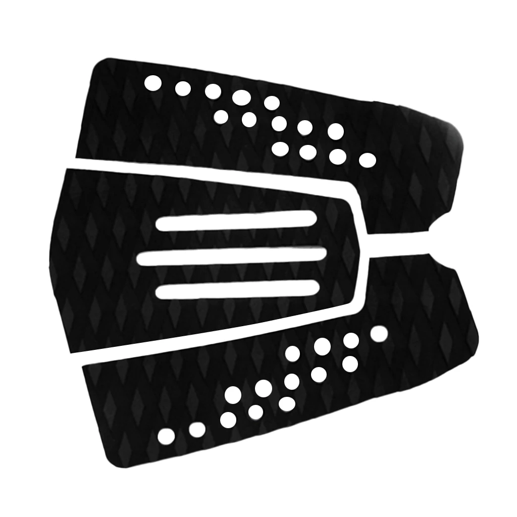 6 Pieces Adhesive Black EVA Surfboard Surf Traction Pad Deck Grip Tail Pad Water Sports Surfing