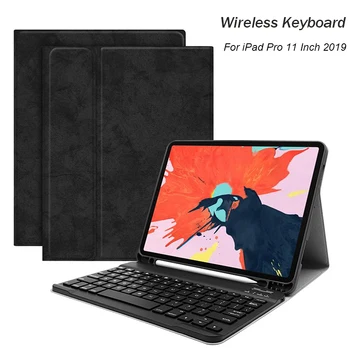 

Wireless Keyboard For iPad Pro 11 2020 Tablet Bluetooth Keyboard with Pen Slot For iPad Pro 11 2020 Leather Protective Case
