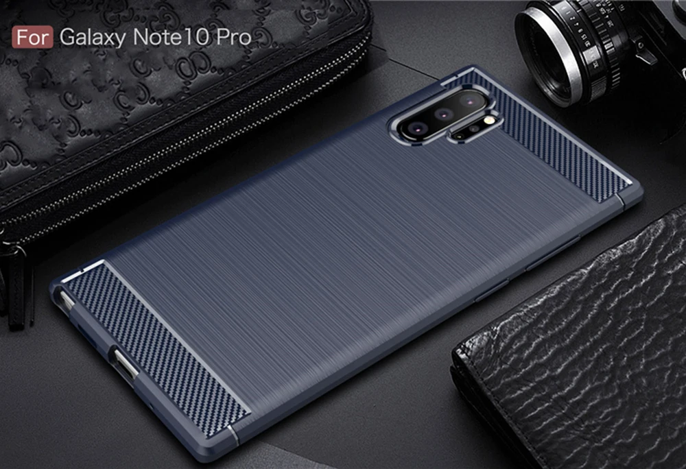 Для samsung Galaxy Note 10 Plus чехол из углеродного волокна противоударный чехол для телефона для samsung Note 10+ чехол Полная защита бампер
