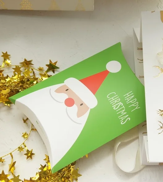 15,5*10,5 см 10 шт. с Рождеством Санта Клаус Лось коробка в форме подушки в подарок для конфет и печенья сладкий упаковка небольшой Рождественский подарок использования - Цвет: only this style