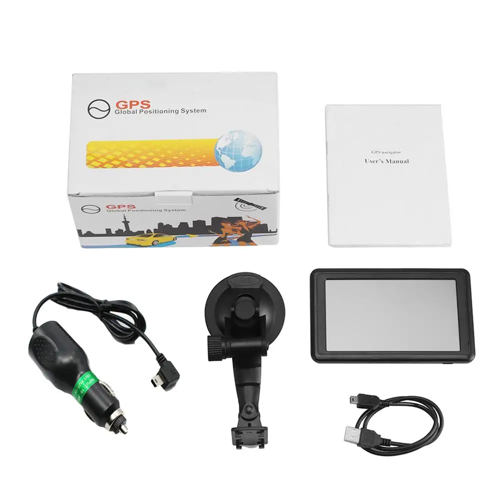  5 zoll GPS Auto Navigation 1200mAh Auto GPS USB Lade Auto Ladegerät Bequem FM Sender Navigator Auto