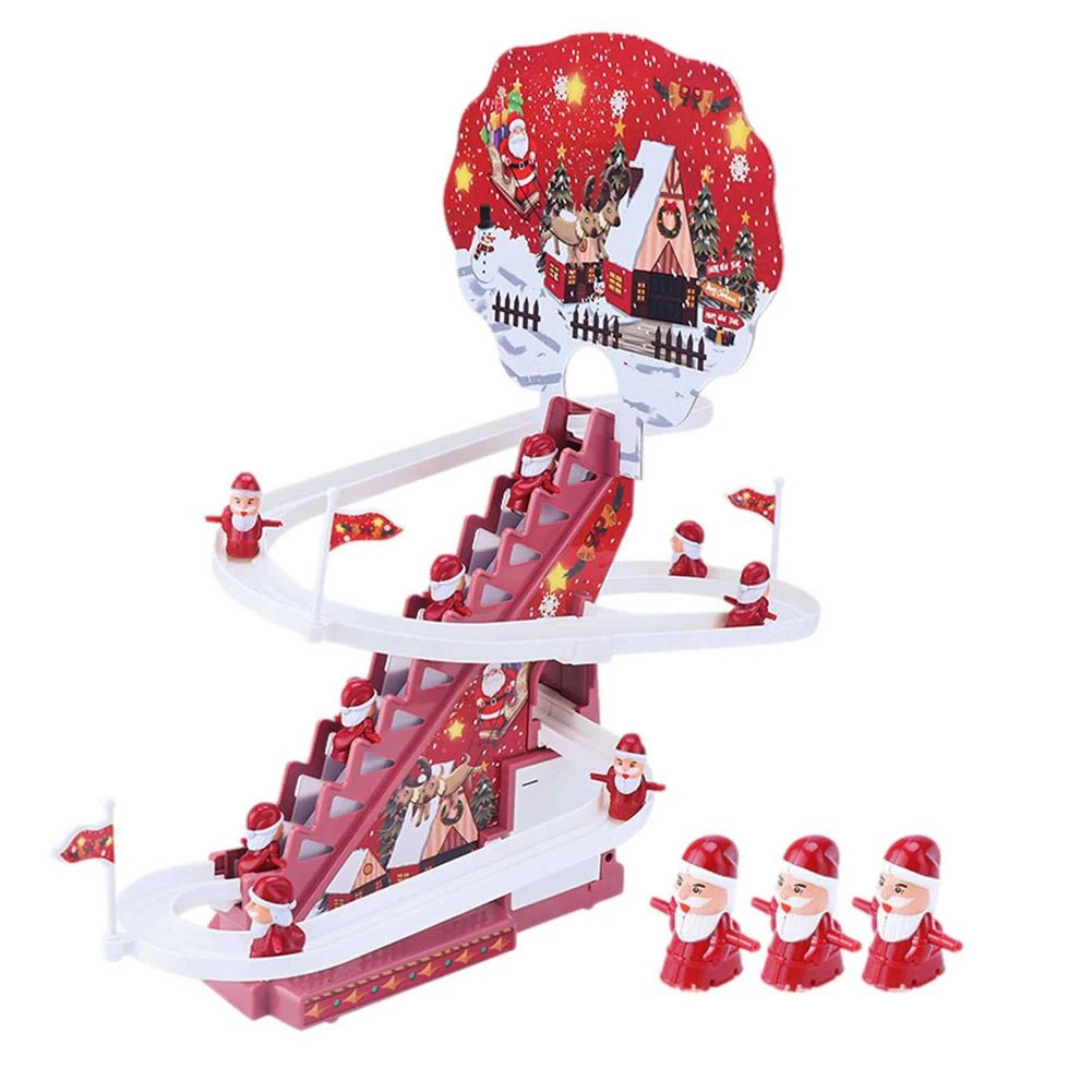 Christmas Toys Educational 2022 2022 Gift Electric Climbing Ladder Santa Claus Christmas Santa Race Track Toys  Educational Music Slides Toy For Christmas Decor|Diecasts & Toy Vehicles| -  Aliexpress