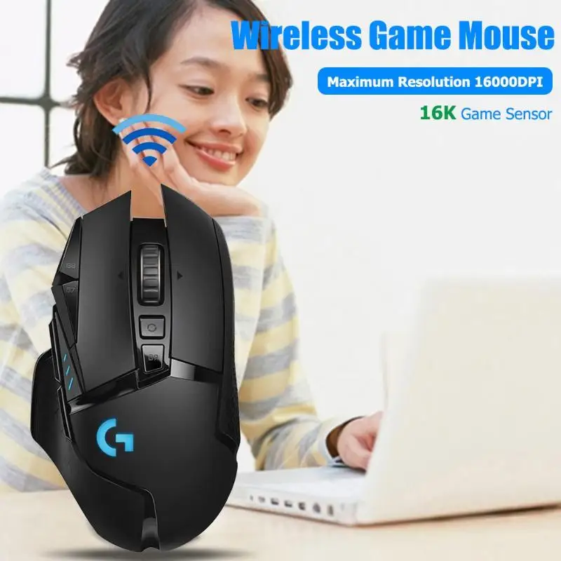 

G502 11 Key Wireless 2.4GHz Gaming Mouse Mice Wireless Charging 16000DPI RGB 16K HERO Sensor Plastic Neutral Certification