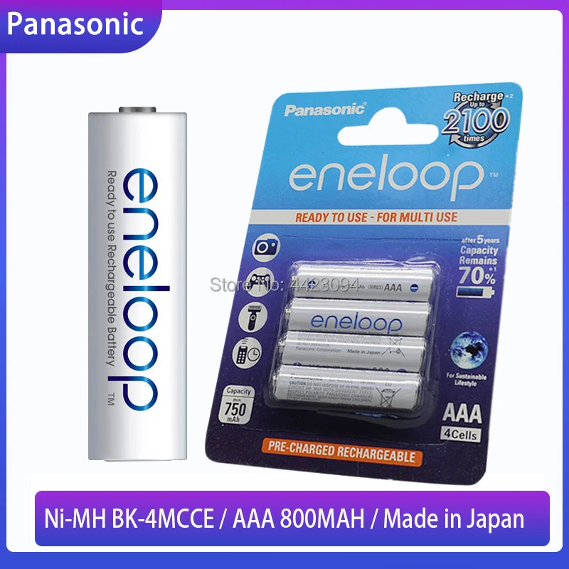 Аккумуляторная батарея Panasonic Eneloop AAA 1 2 в 800 мАч предварительно заряженные