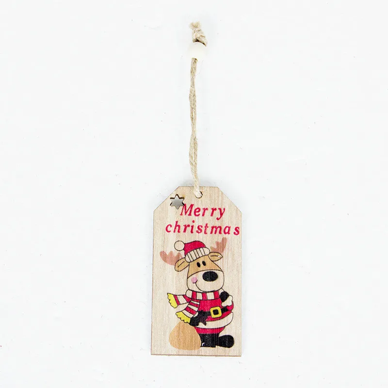 3 шт./партия, рождественские деревянные DIY подвесные украшения, рождественские украшения для дома, Новогодние Детские подарки, Natal Navidad Decoracion - Цвет: 3pcs Style 4 elk