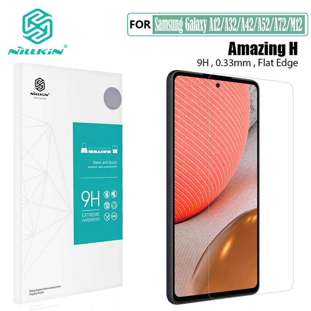 phone screen cover Dành Cho Samsung Galaxy A52 A72 A52S A12 A32 A42 4G 5G M12 Kính Cường Lực Hiệu Nillkin H + PRO 2.5D 9H 0.2MM Chống Nổ Dán Bảo Vệ Màn Hình phone screen guard Screen Protectors