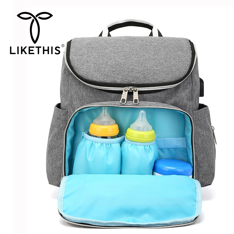 

LIKETHIS Diaper Bag Mummy Bags Nappy Maternity Backpack Insulated Large Capacity Travel Rucksack Mochilas Mujer Sac A Dos Femme