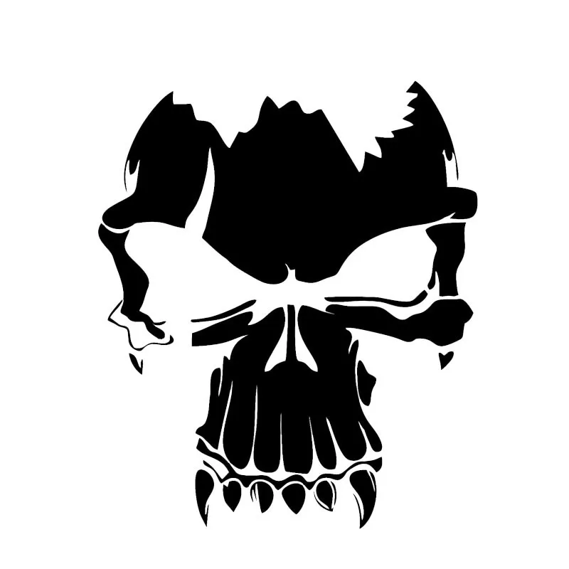 

Fashion Terror Skull Car Stickers and Decals Styling Funny Accessories for Bumper Window Rear Windshield Laptop KK15*13cm
