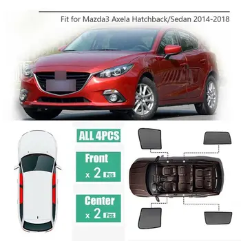 

For Mazda 3 Axela 2014-2018 4Pcs Window Sunshade UV Ray Protector Mesh Block Privacy Visor