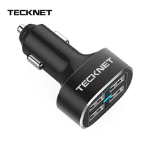 TECKNET машинка для стрижки 48 Вт/9.6A DC 12 V/24 V 4 Порты Переходник USB для зарядки в машине для Apple iPhone 5 6 6 plus iPad Android samsung sony htc планшетный ПК