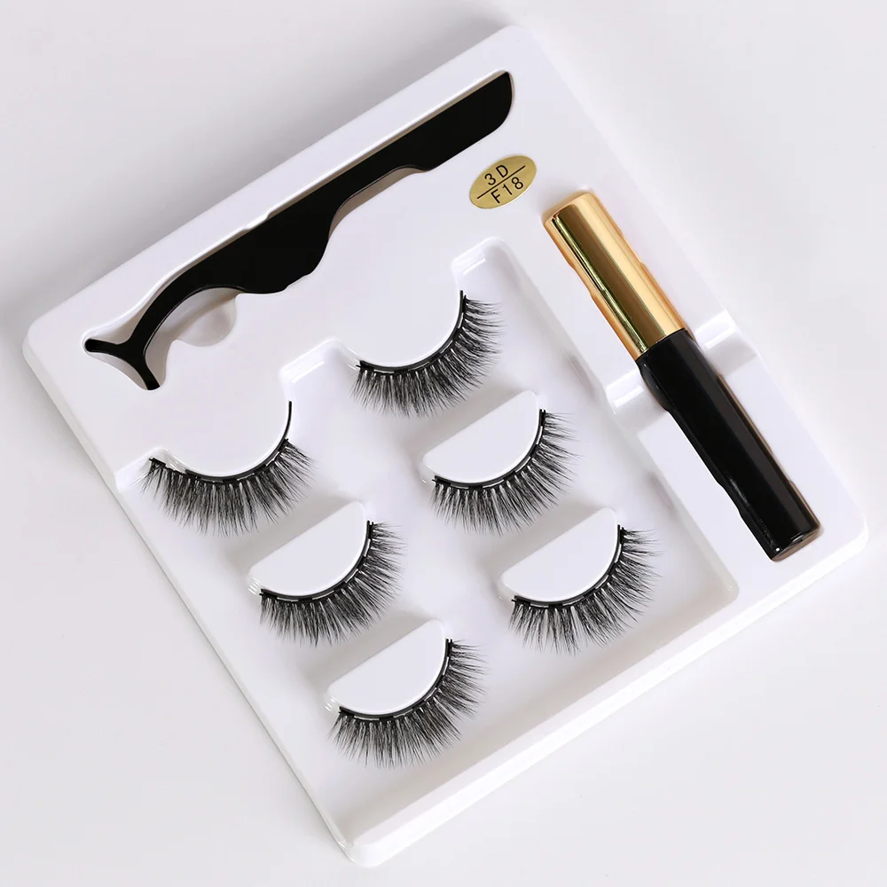 3 Pairs False Eyelashes Sets Natural 3D Handmade Eyelash Long