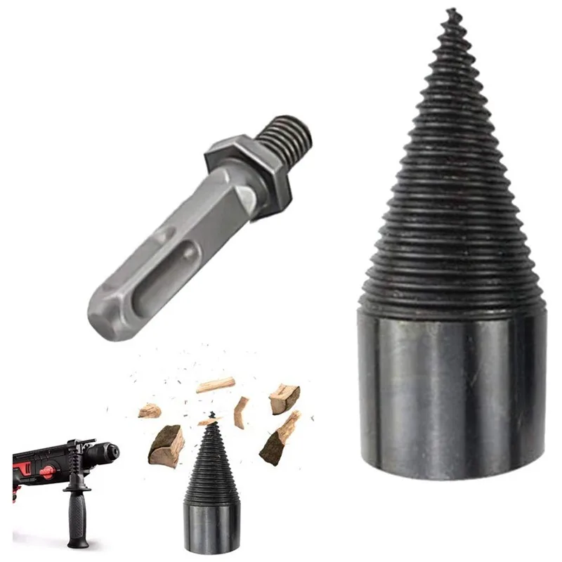 

Wood Cone Drill Bit Wood Splitter Screw Cones Log Wood Splitter Wood Breaker Tool For Household Use