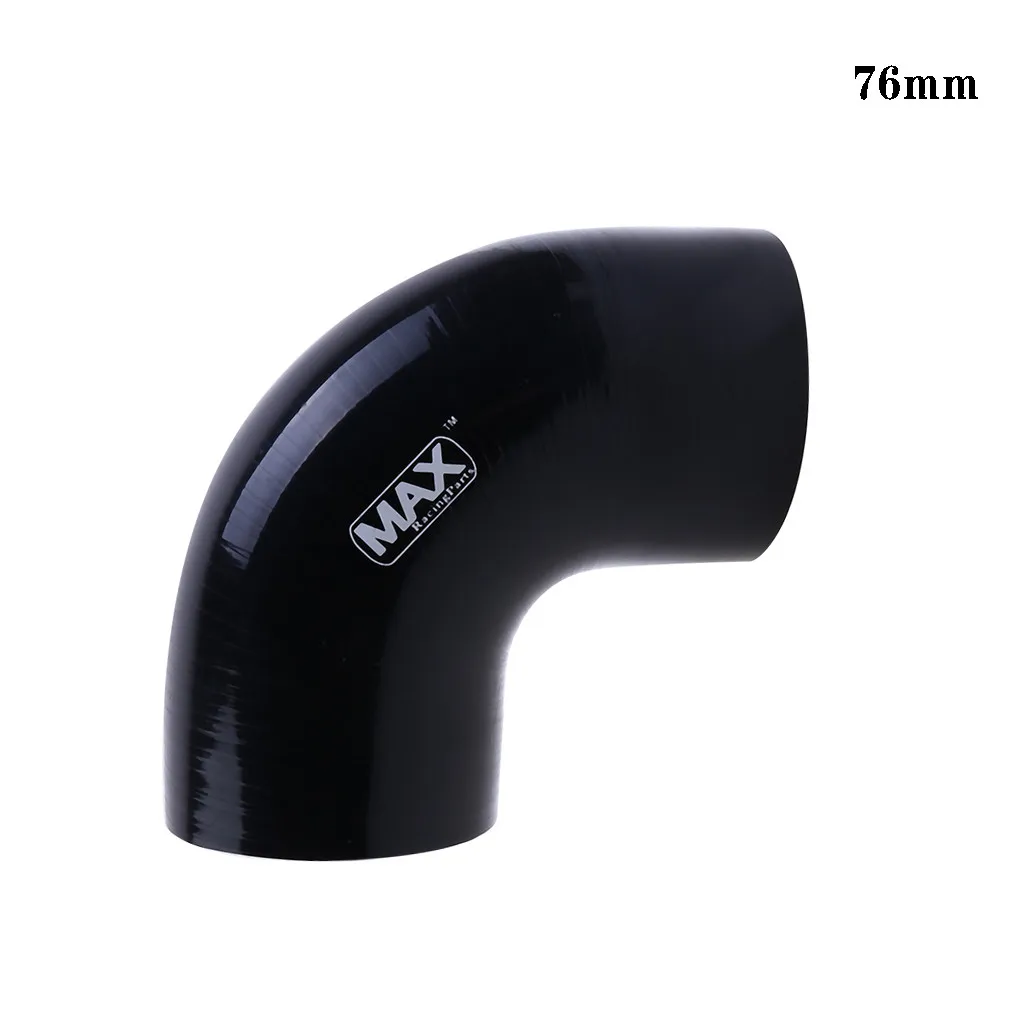 Впускная Труба Плюс размер силиконовый шланг 90 ° колено изгиб впускной шланг трубка 50-102 мм черный/синий интеркулер замена труб впуска - Цвет: Black D