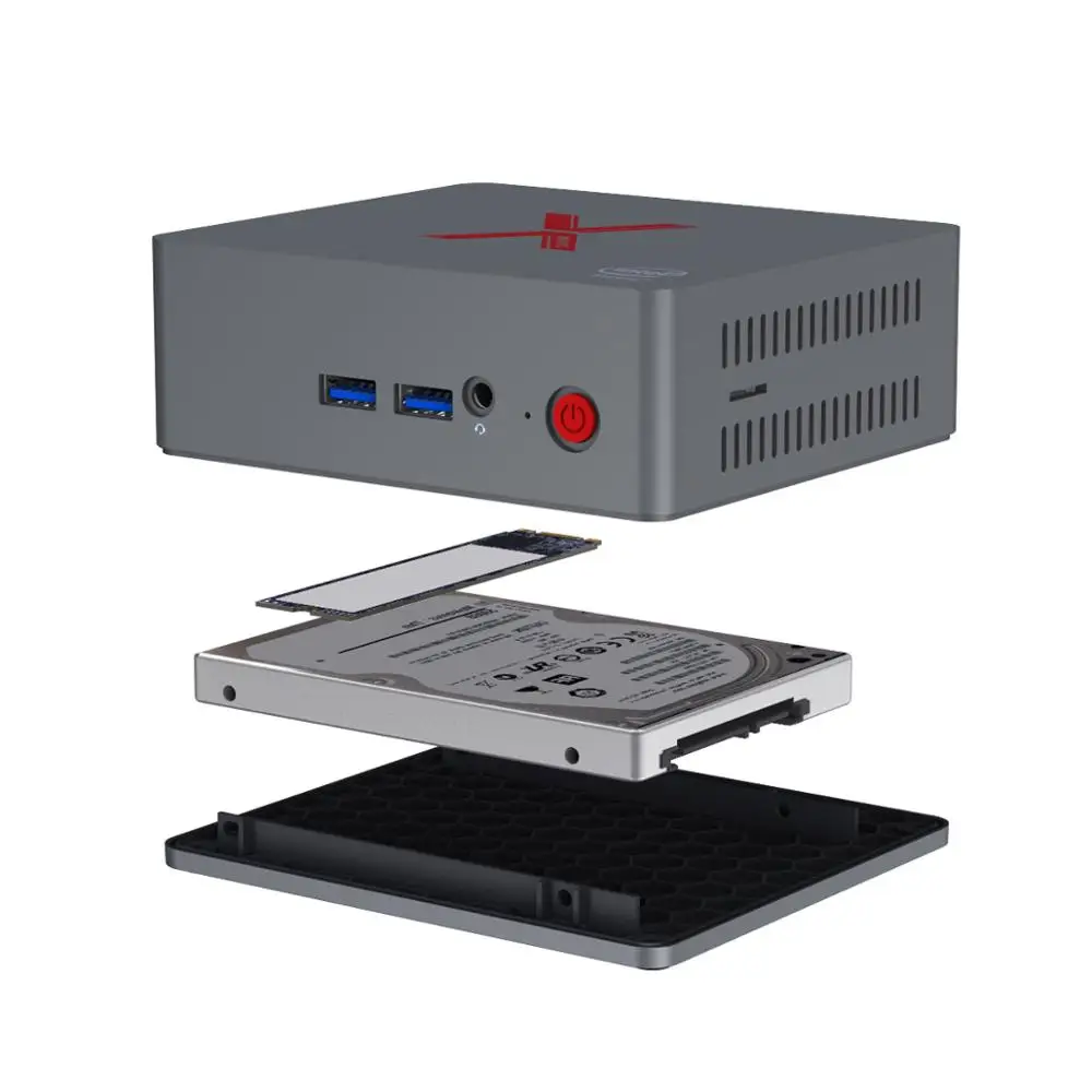 BT3X J3355 Win10 64 бит мини ПК 4 ГБ EMMC Гб 2 * HD выход USB3.0 1000M LAN HTPC windows 10 медиаплеер ТВ