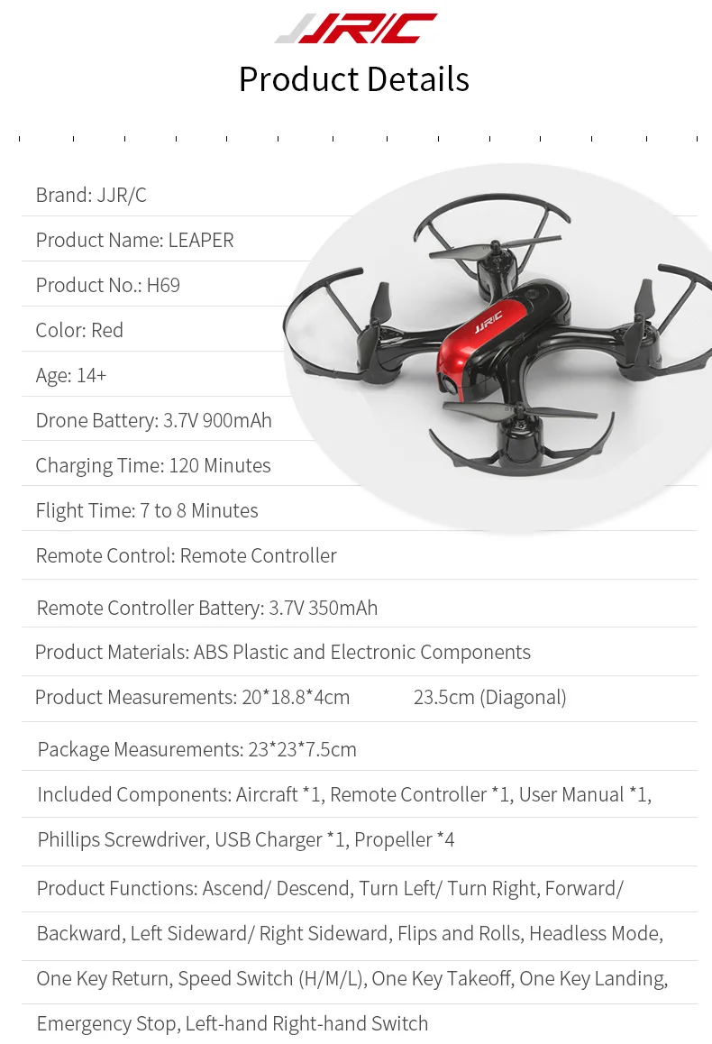 JJRC RC Дроны с регулируемой камерой 5,8G передача изображения H69 RC вертолеты аварийный стоп флип светодиодный беспроводной RC игрушки