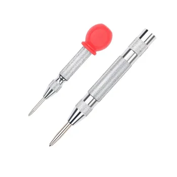 

2pcs Automatic Center Pin Punch Spring Loaded Glass Tile Wood Hole Puncher Tools