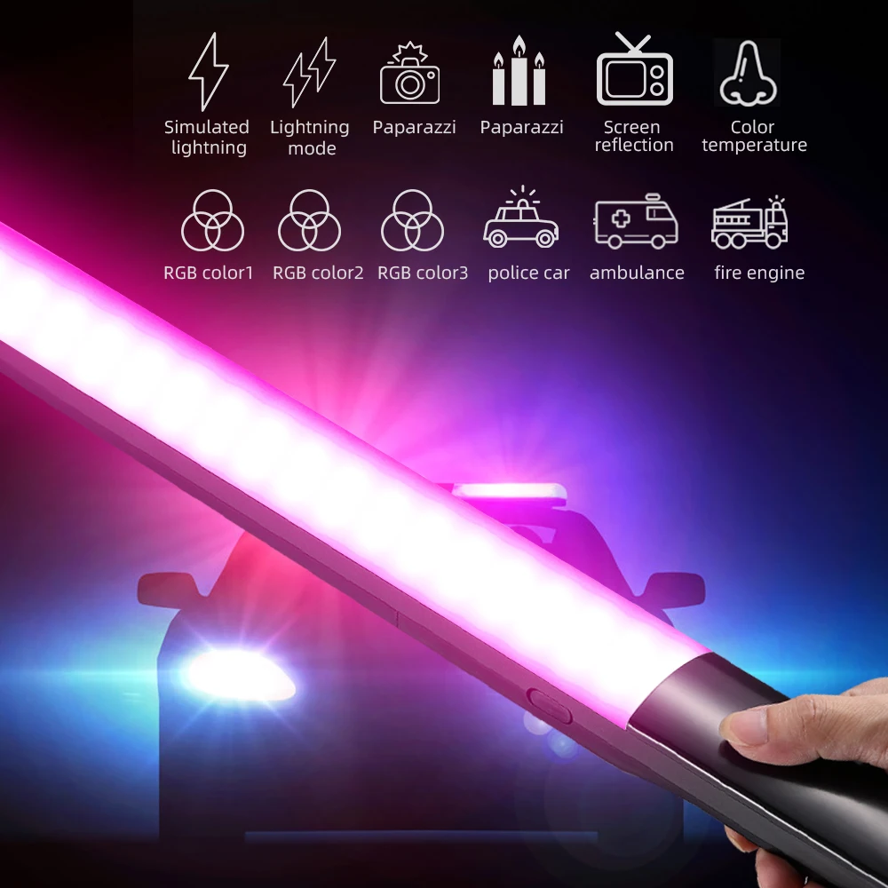 Rgb Full Colors Stick Led Video Light Celebration Home Party Wedding Photography Light For Make