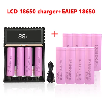 

EAIEP 3.7V 2600mah 18650 li-ion battery+LCD display smart charger for li-ion 3.7V 18650 14500 26650 rechargeable battery