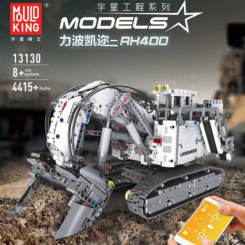 

Mouldking 13130 Liebherr R 9800 Excavator Compatible 42100 Building Blocks Bricks Educational Toys Christmas Gifts For Children