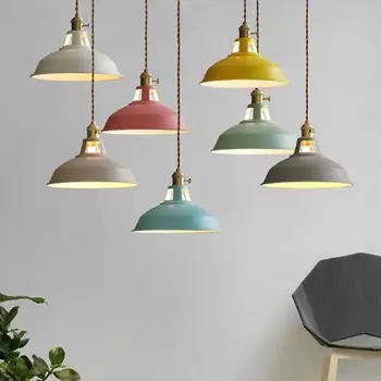 

modern colorful chandeliers Nordic led lamp home art decorations for home lighting metal lamps for living room with lampshade