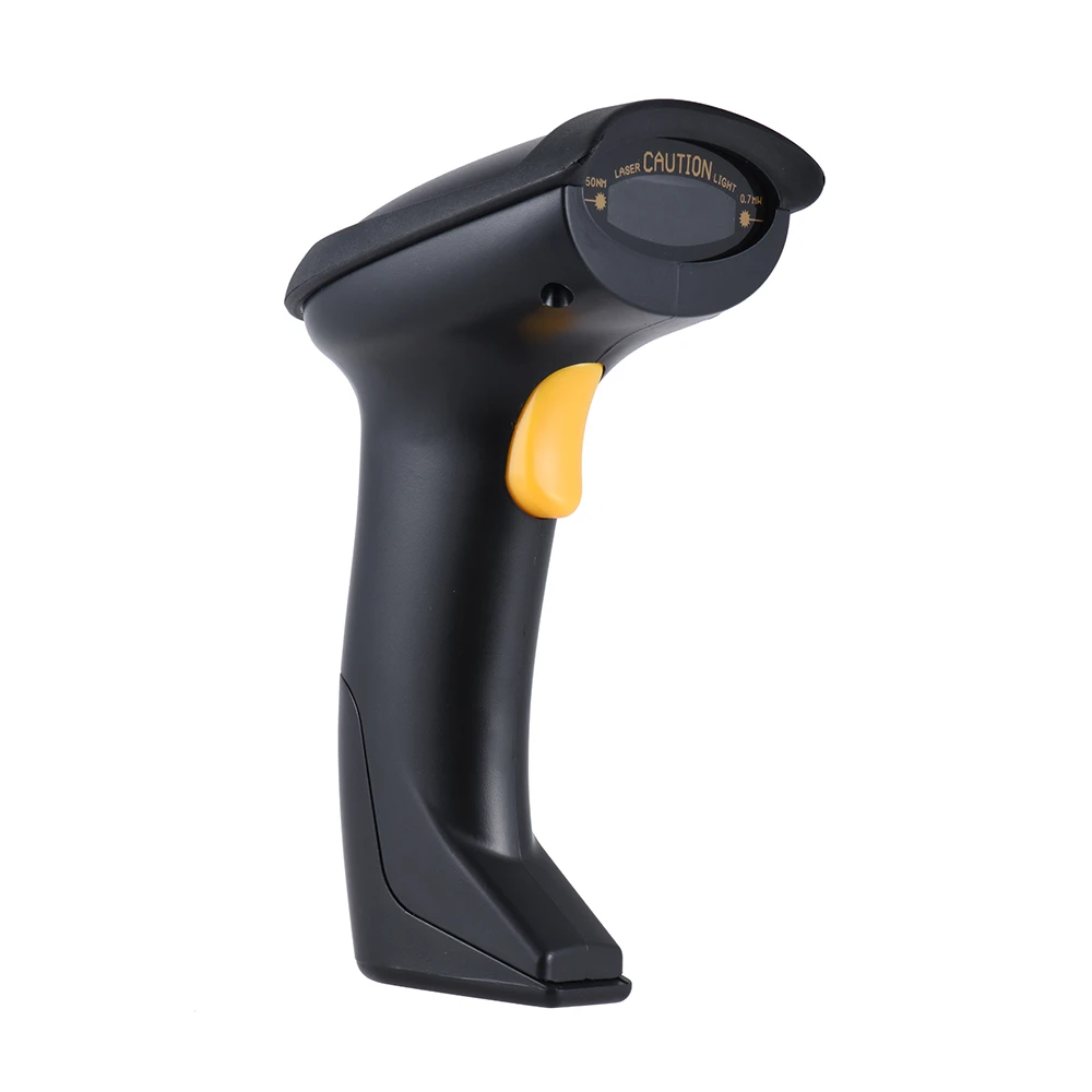 Automatic/ Manual Wireless Bluetooth Handheld 1D Barcode Scanner Reader Supports Reverse Type Bar Code Scanning for Android - Цвет: Черный