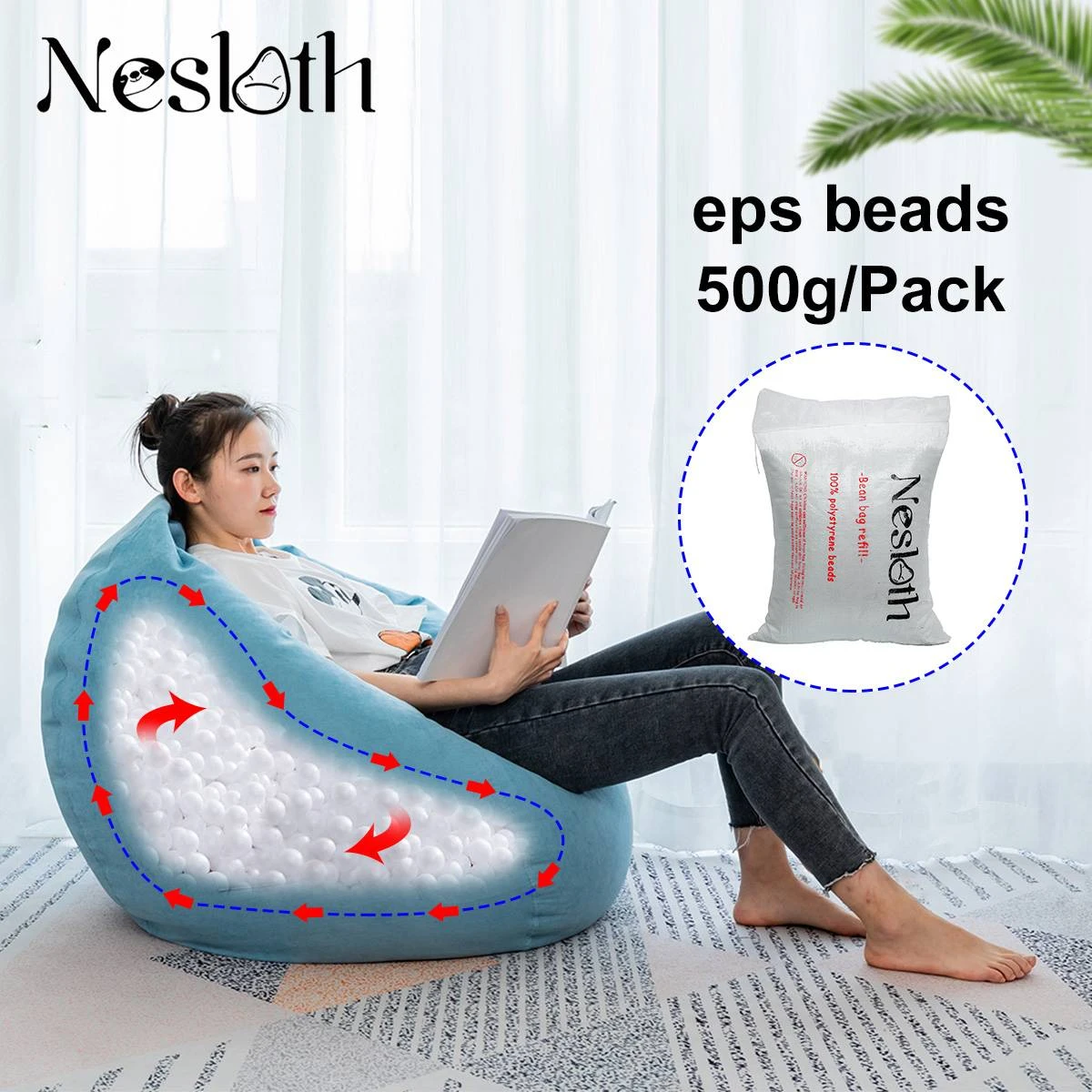 Nesloth 500g Eps Material White Foam Balls Beanbag Baby Filler Bed Sleeping Pillow Bean Bags Chairsofa Beads Filler Styrofoam Party Spray Supplies Aliexpress