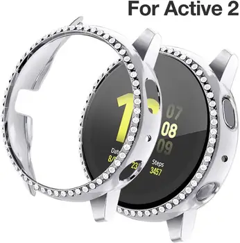 

Bling Diamond Hard PC Watch Case Bumper Frame Full Cover Cover Protector Shell Skin for Samsung Galaxy Watch Active 2 40mm 44mm