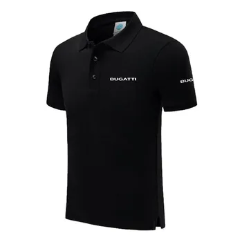 

Top quality Summer New Men's short sleeve polos shirts solid color mens Bugatti polos shirts male tops