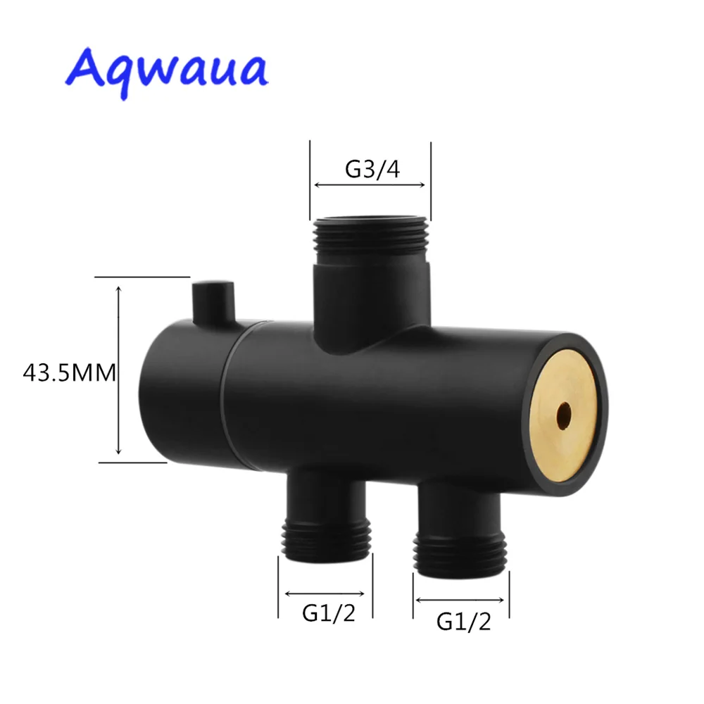 Shower Head Diverter Valve Diverter Valve Faucet Valve Aqwaua Shower Faucet Diverter 3 Way Shower Arm Diverter 2 Functions Brass Body Chrome Plated