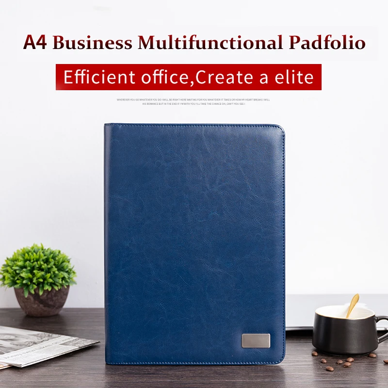 Custom Printed Office Supplies Gift Pocket Spring Leather Document File