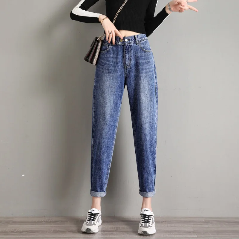 High Waist Woman Jeans Plus Size 100kg Thin Loose Capri Straight Harem Pants Baggy Mom Jeans Cargo Pants Women Fall 2020 Women High Waist Woman Jeans Plus Size 100kg Thin Loose Capri Straight Harem Pants Baggy Mom Jeans Cargo Pants Women Fall 2020 Women