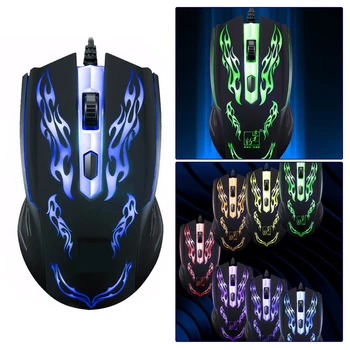 

Wire Gamer Gaming Mouse 8D 3200DPI Adjustable Wired Optical LED Computer Mice USB Cable Silent Mouse for laptop PC