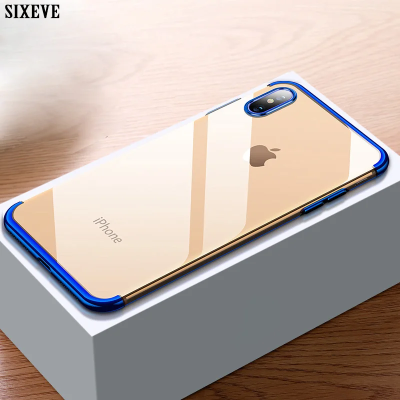 Luxury Silicone Clear Back Cover For iPhone 11 Pro Coque XS Max Case X XR 6 S 6S 7 8 Plus 6Plus 7Plus 8Plus Soft Bumper Housing | Мобильные