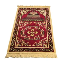 Противоскользящий искусственный кашемировый молитвенный коврик складной легкий мусульманский цветочный Декор для дома спальни изысканный практичный