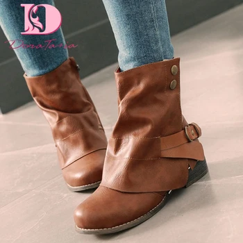 

Doratasia Big Size 48 Fashion 2020 Vintage Autumn Winter Shoes Women Western Cowboy Boots