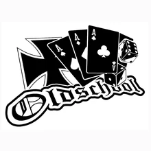 

Old School Car Sticker Humor Logo Map Poker Vinyl Decals Motorcycle Sticker Tuning Malt Rear Window Car Accessories