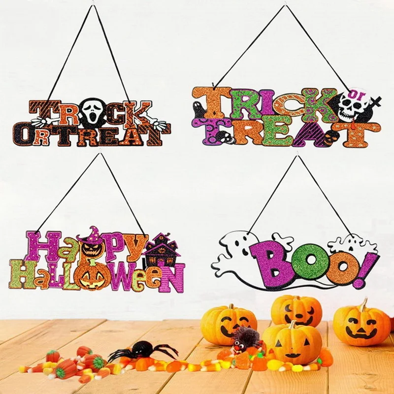 

Halloween Decoration Hanging Pendant Happy Halloween Pumpkin Hanging Ornaments for Home Trick Treat Scary Party Hallow Decor