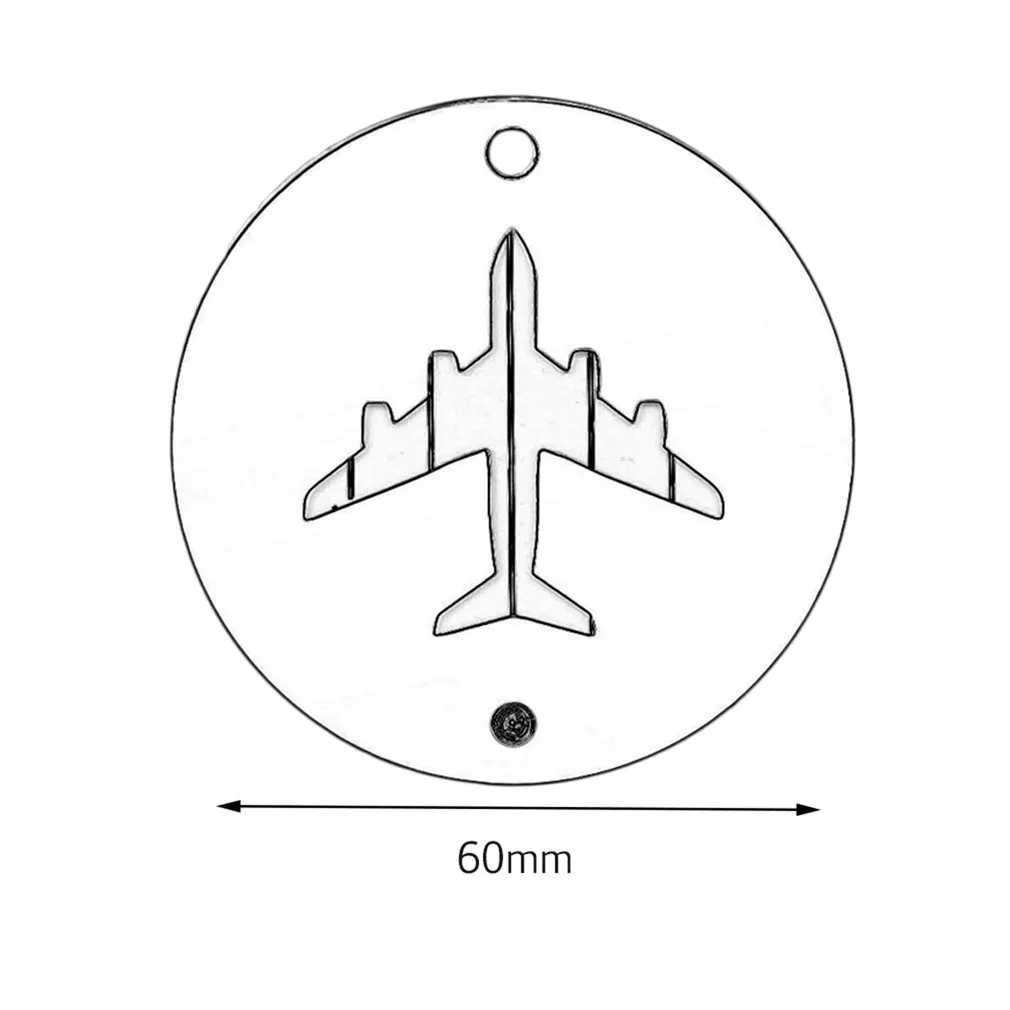 Модная высококачественная металлическая багажная бирка, алюминиевый сплав, много цветов, круговой Воздушный самолет, дорожные бирки, удостоверение личности