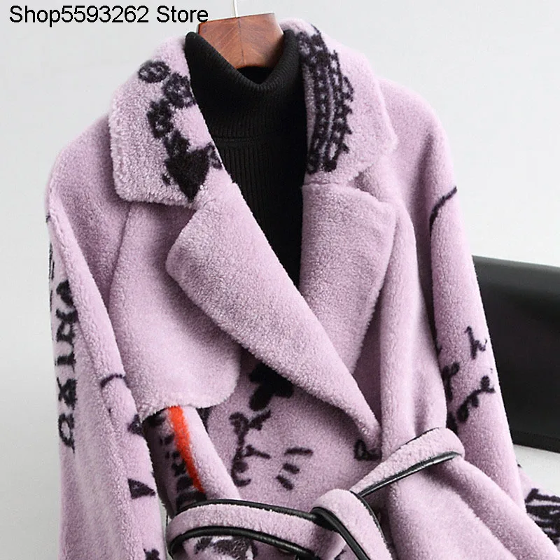 

Sell Off No Supplement 2020 Season Wool Fur Coat Lady Long Money Printing Sheep Shearing Coat